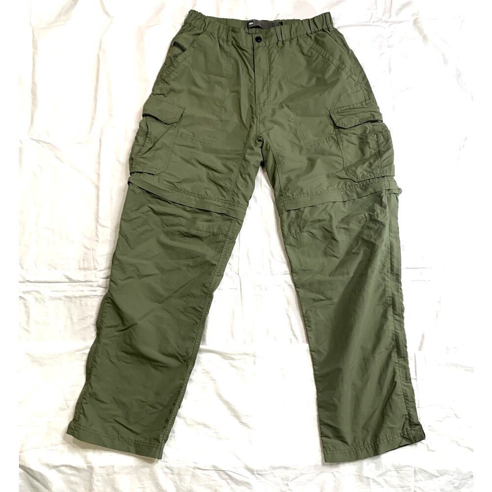 REI Green Convertible Pants Sun protective UPF 50 Mens 32L